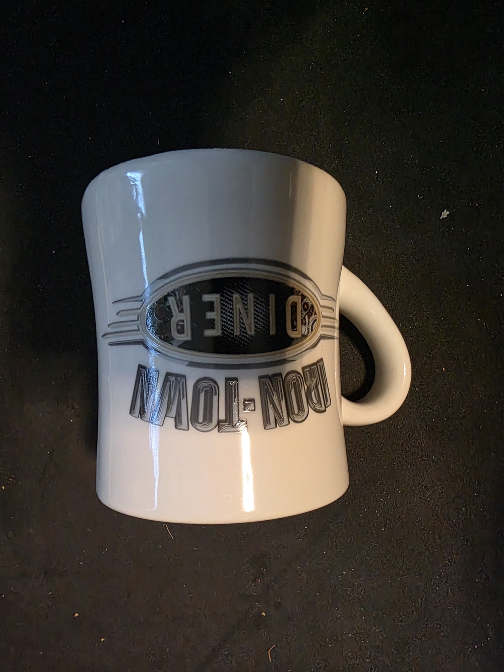 Iron-Town Diner White Logo Coffee Mug